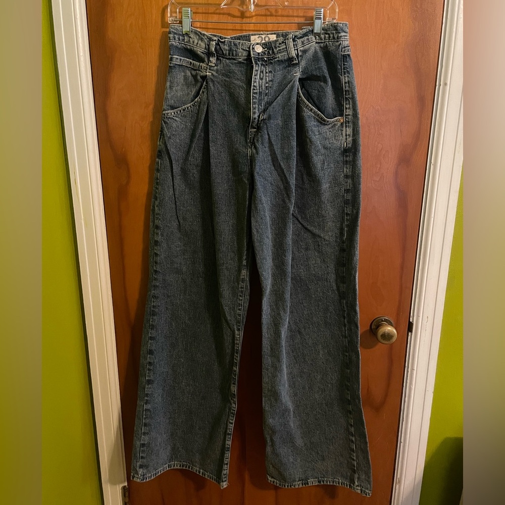 Free People High-Waisted Wide Leg Jeans